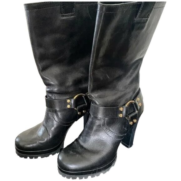 TORY BURCH black leather boots - Picture 1 of 11